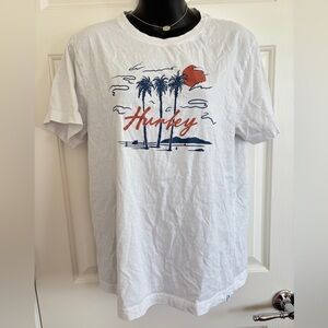 Hurley White Beach Graphic T-Shirt